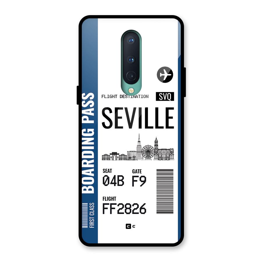 Seville Boarding Pass Glass Back Case for OnePlus 8