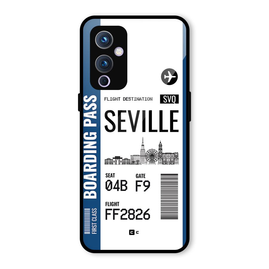 Seville Boarding Pass Glass Back Case for OnePlus 9