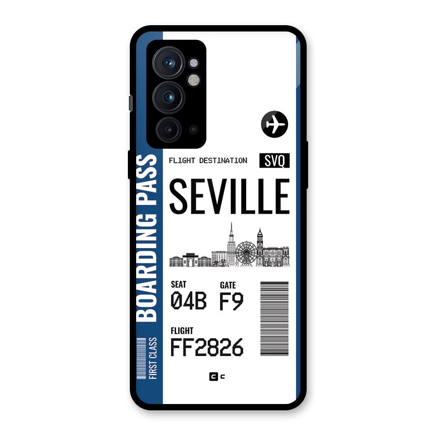 Seville Boarding Pass Glass Back Case for OnePlus 9RT 5G