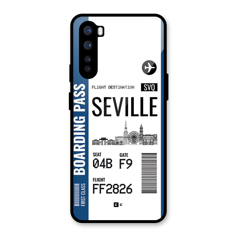 Seville Boarding Pass Glass Back Case for OnePlus Nord