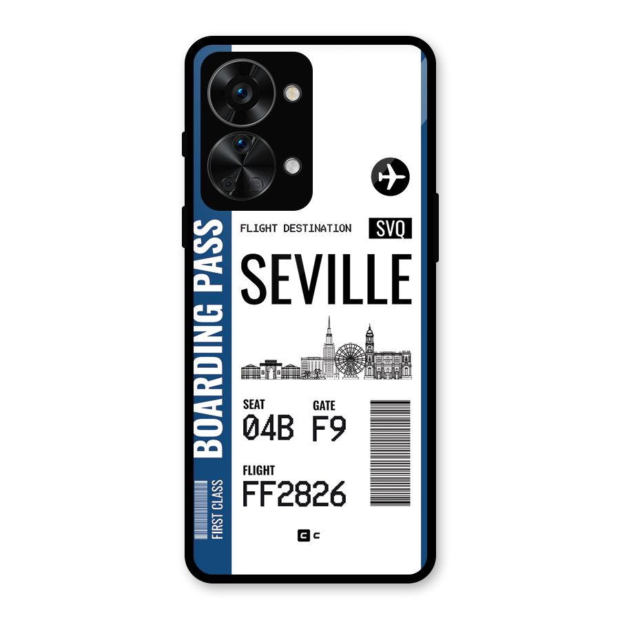 Seville Boarding Pass Glass Back Case for OnePlus Nord 2T