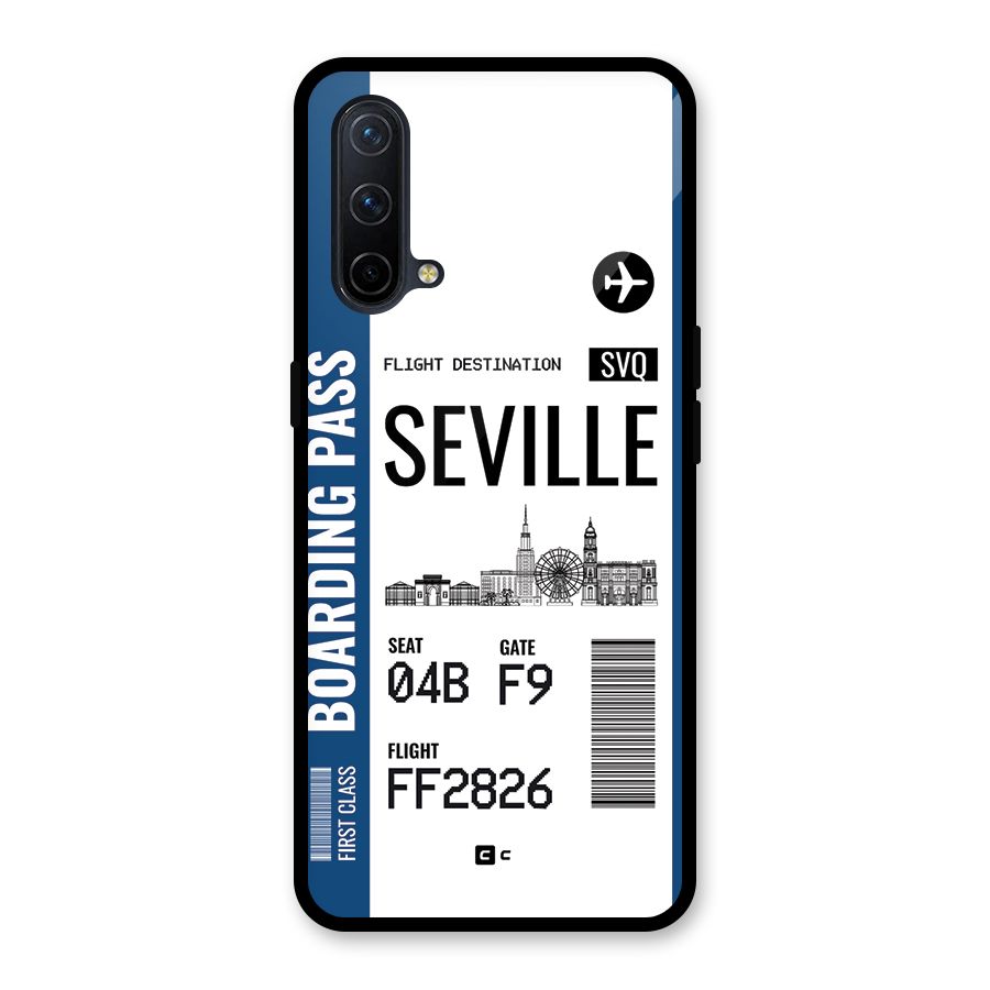 Seville Boarding Pass Glass Back Case for OnePlus Nord CE 5G