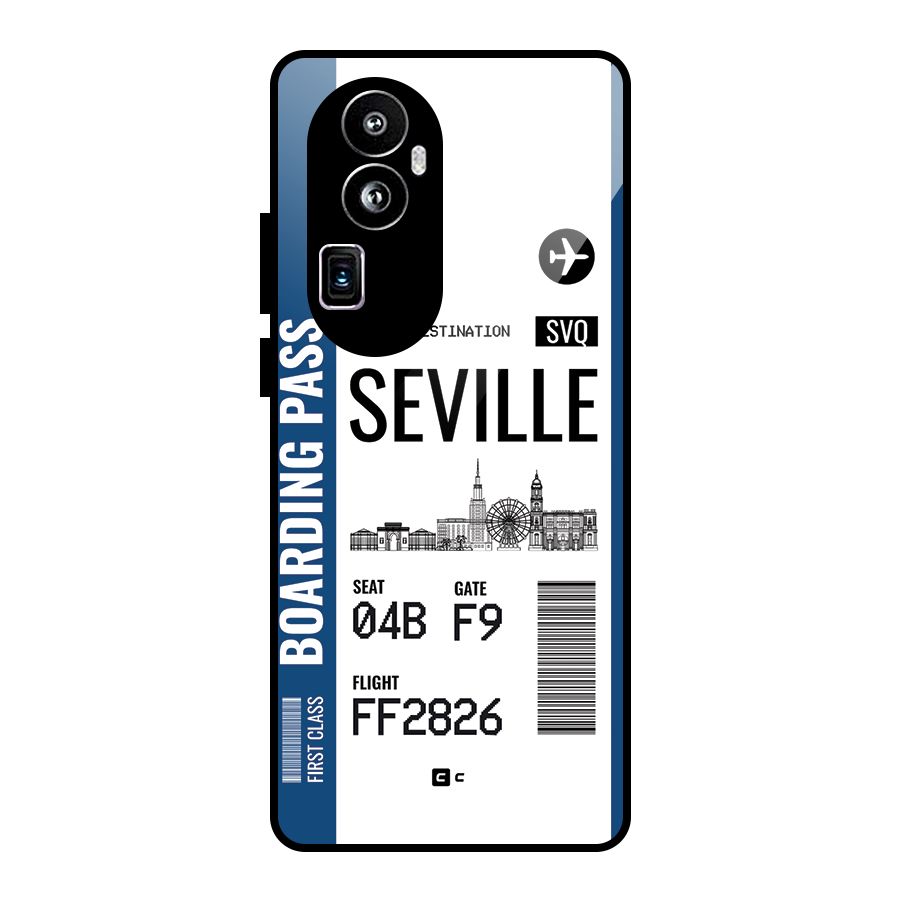 Seville Boarding Pass Glass Back Case for Oppo Reno10 Pro Plus