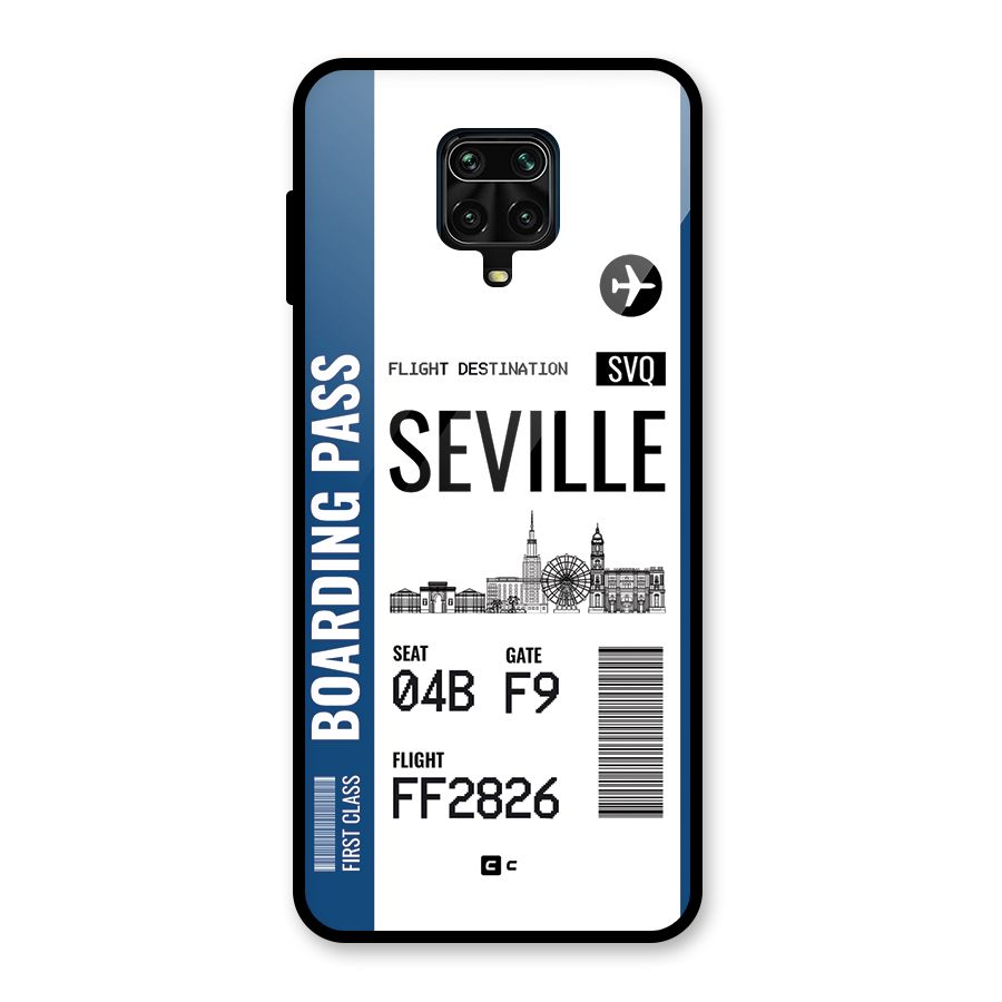 Seville Boarding Pass Glass Back Case for Poco M2 Pro