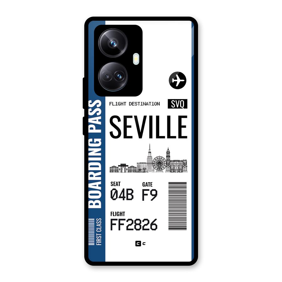 Seville Boarding Pass Glass Back Case for Realme 10 Pro Plus