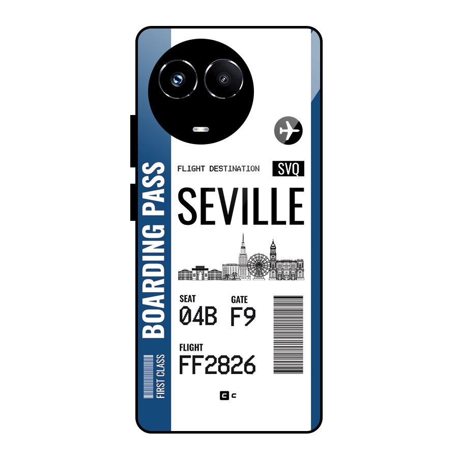 Seville Boarding Pass Glass Back Case for Realme 11X