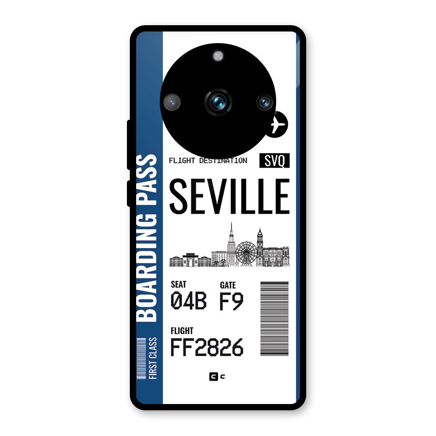Seville Boarding Pass Glass Back Case for Realme 11 Pro Plus