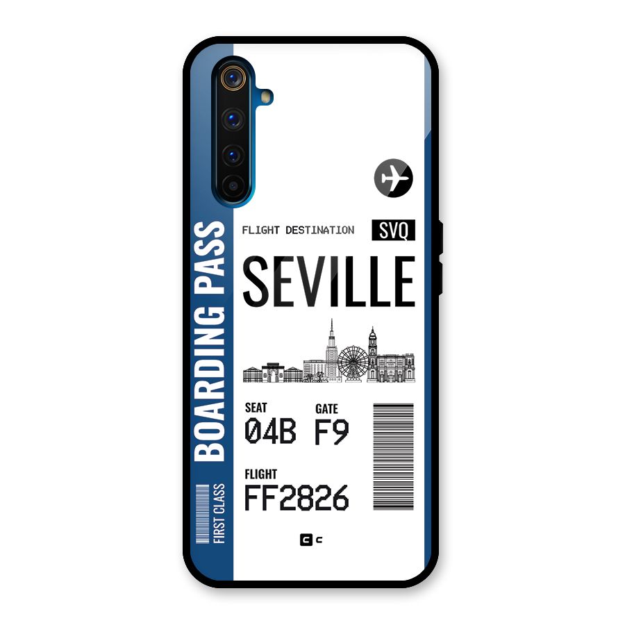 Seville Boarding Pass Glass Back Case for Realme 6 Pro
