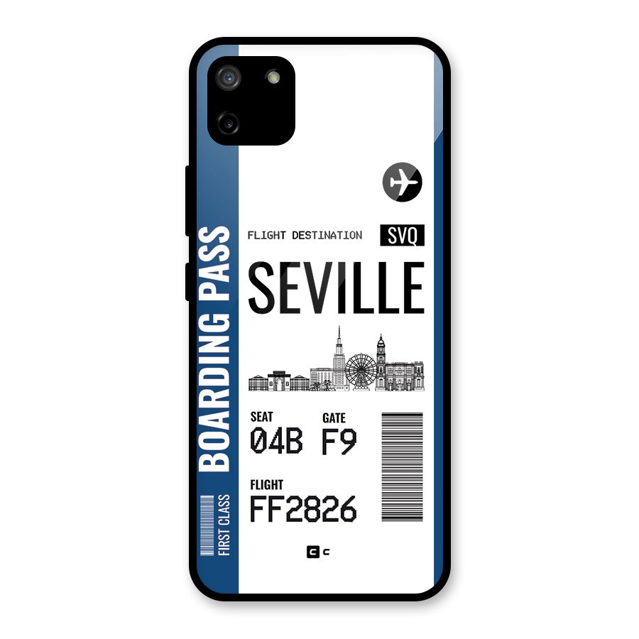 Seville Boarding Pass Glass Back Case for Realme C11