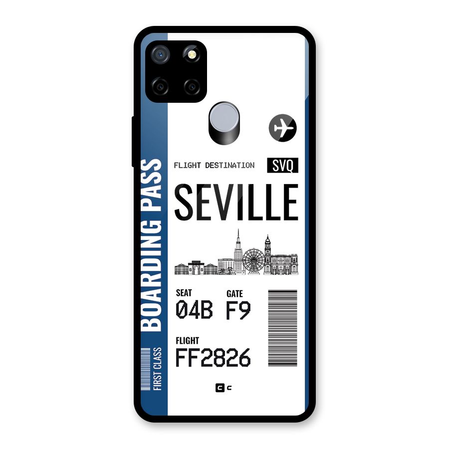 Seville Boarding Pass Glass Back Case for Realme C12