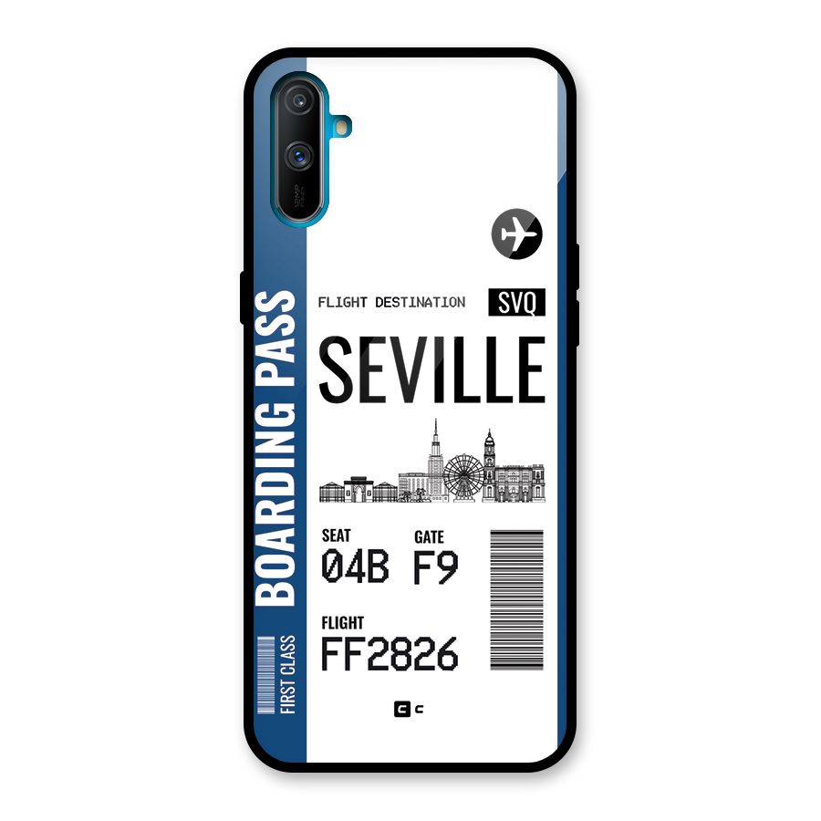 Seville Boarding Pass Glass Back Case for Realme C3