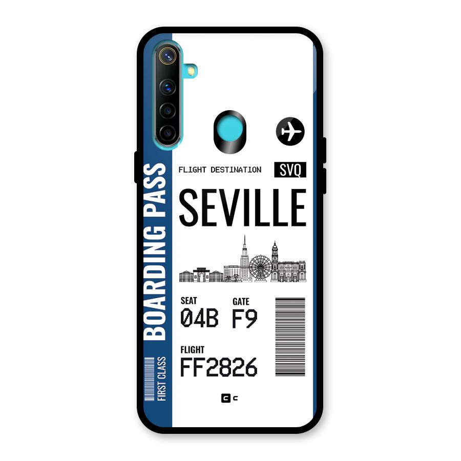Seville Boarding Pass Glass Back Case for Realme Narzo 10