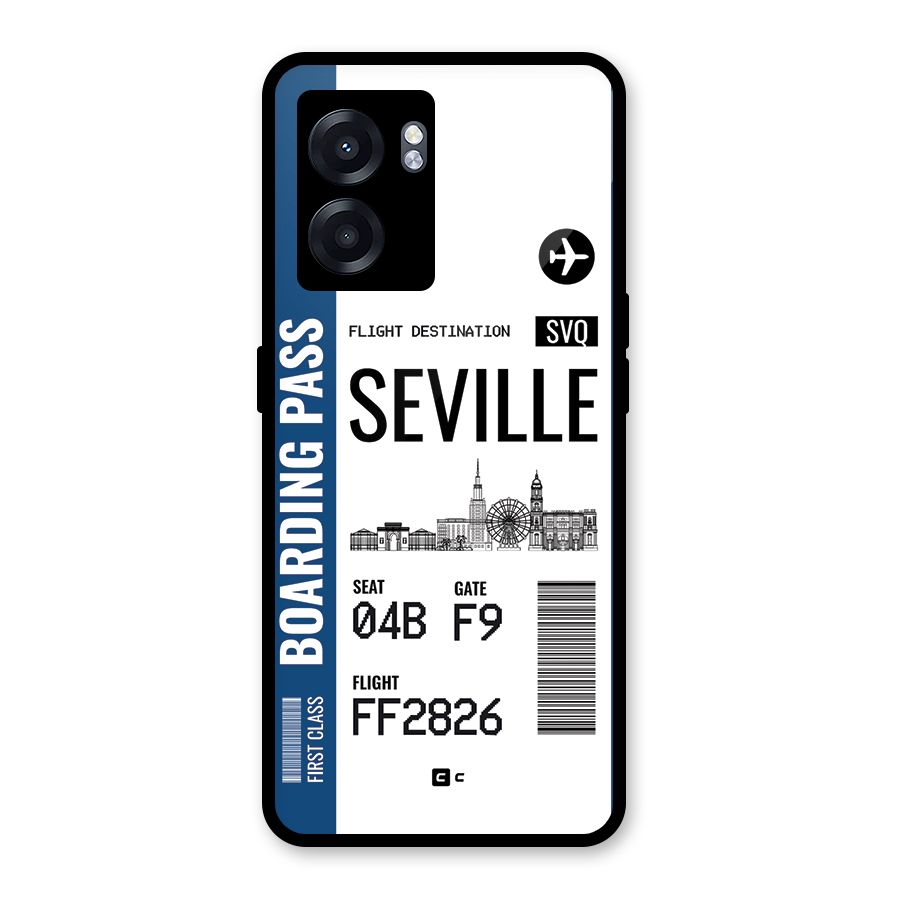 Seville Boarding Pass Glass Back Case for Realme Narzo 50 5G