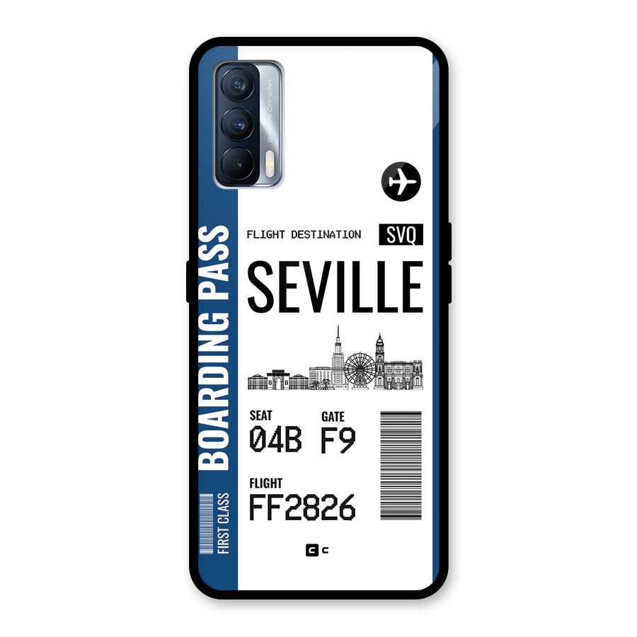 Seville Boarding Pass Glass Back Case for Realme X7