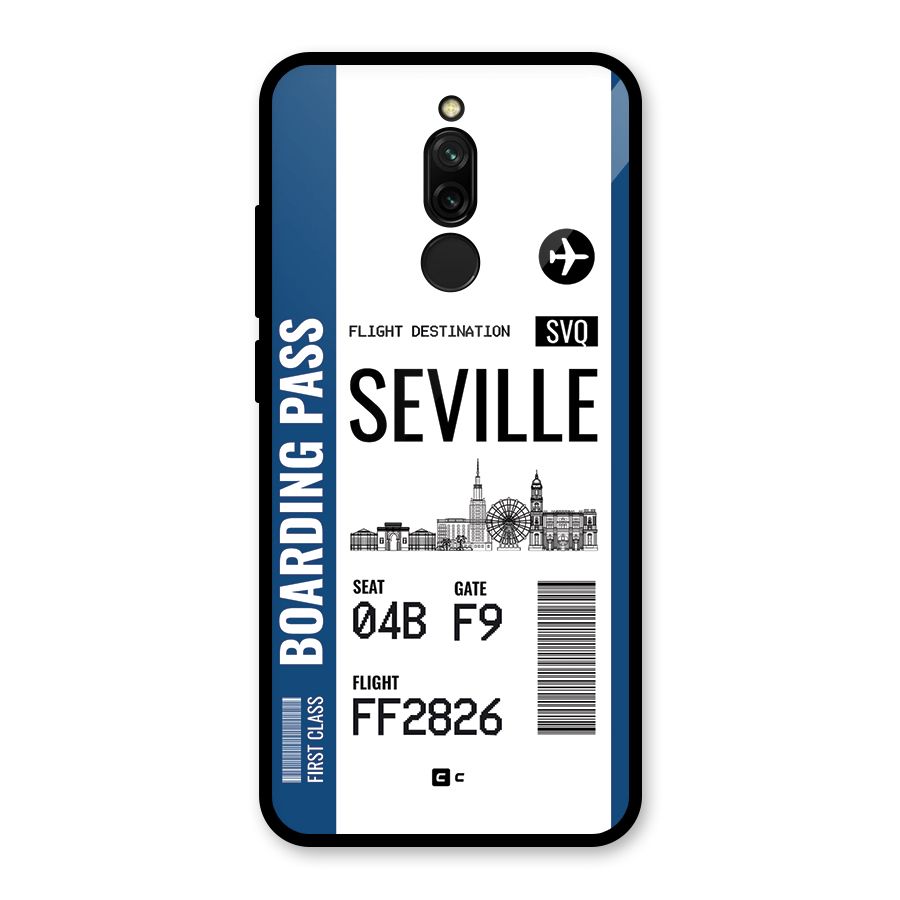 Seville Boarding Pass Glass Back Case for Redmi 8