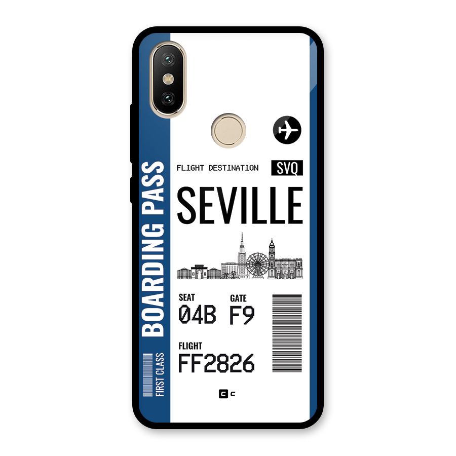 Seville Boarding Pass Glass Back Case for Redmi A1