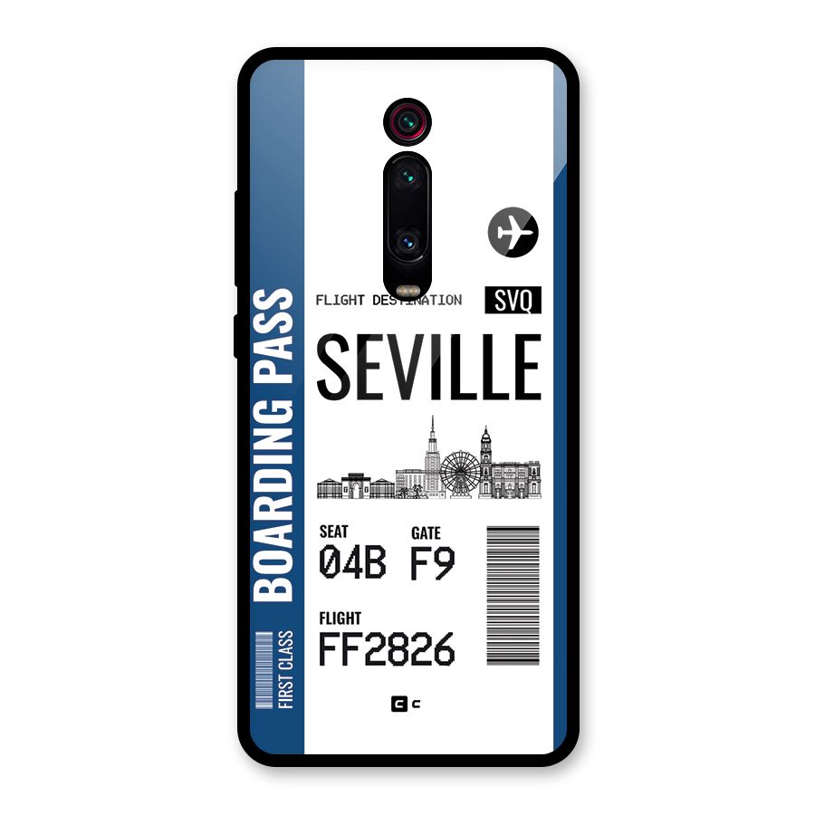 Seville Boarding Pass Glass Back Case for Redmi K20 Pro