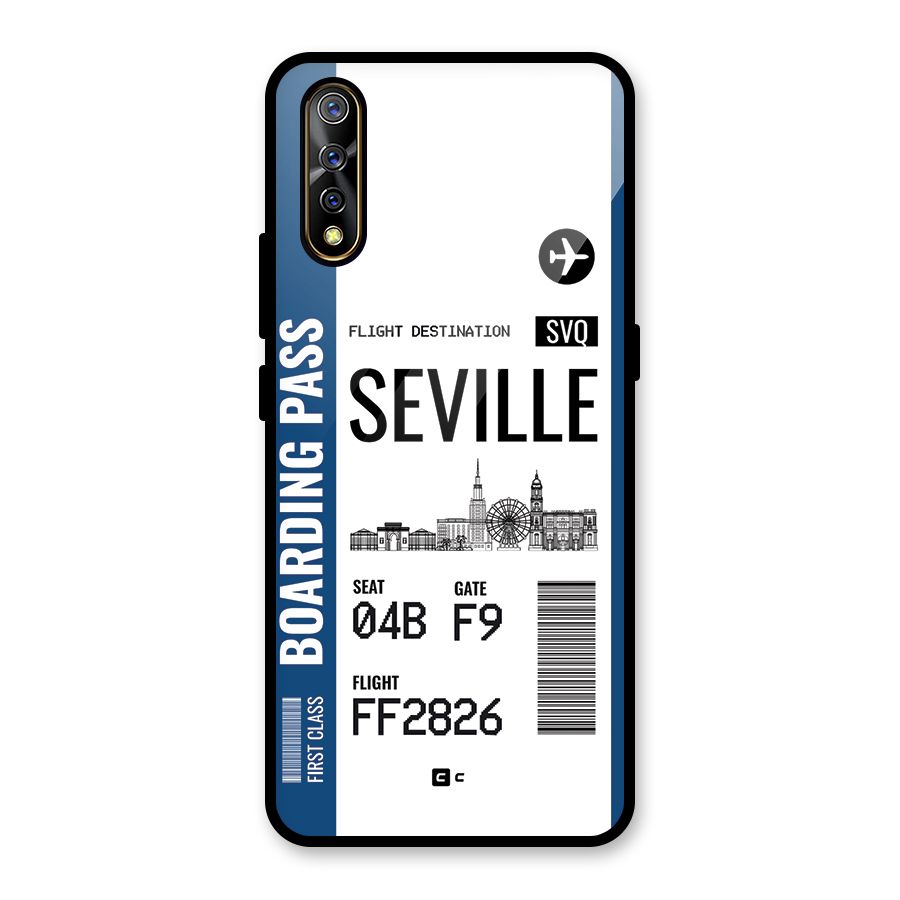 Seville Boarding Pass Glass Back Case for Vivo S1