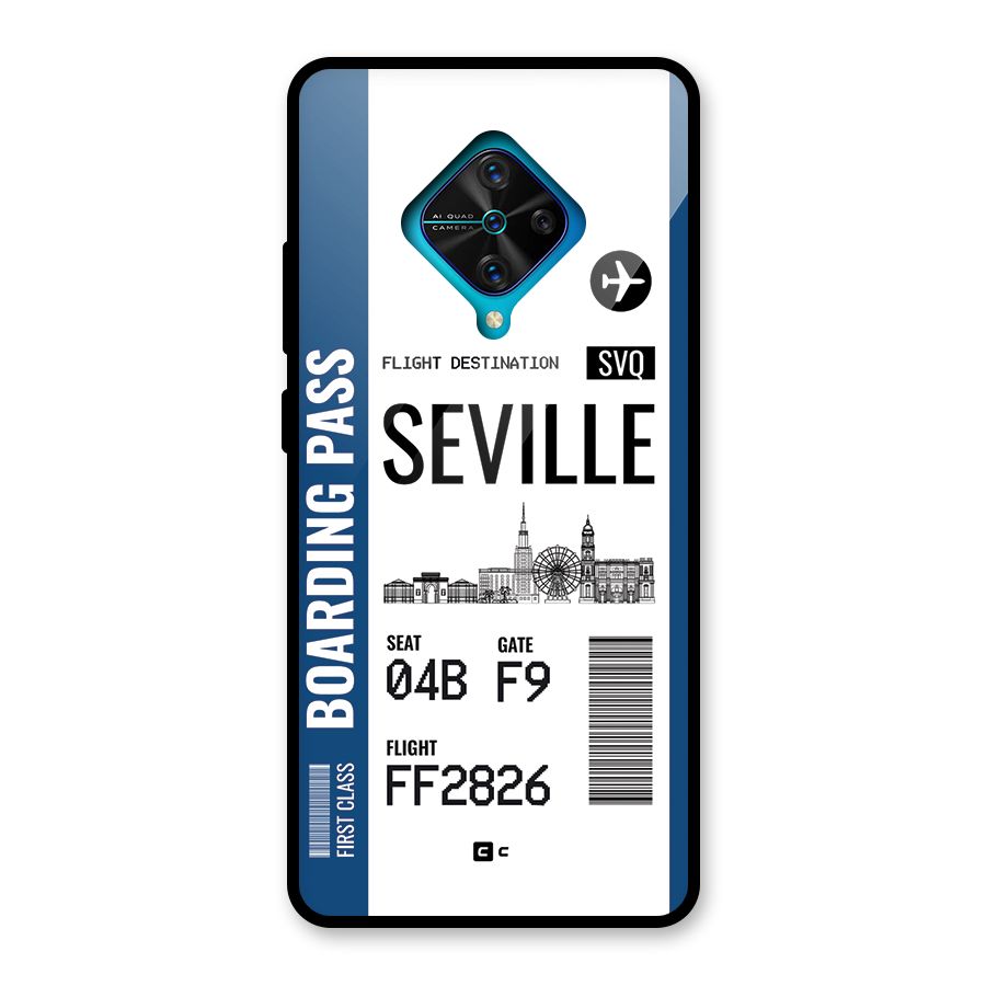 Seville Boarding Pass Glass Back Case for Vivo S1 Pro