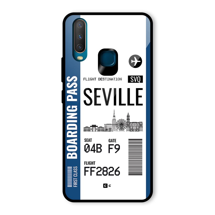 Seville Boarding Pass Glass Back Case for Vivo U10