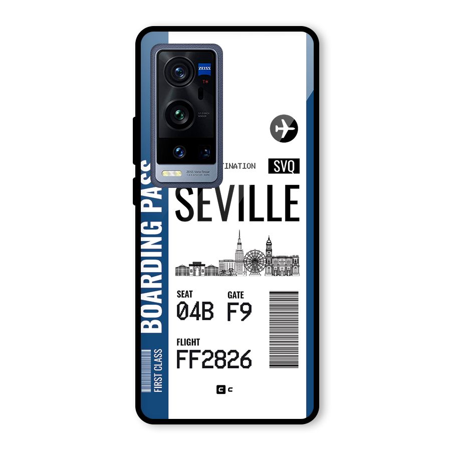 Seville Boarding Pass Glass Back Case for Vivo X60 Pro Plus