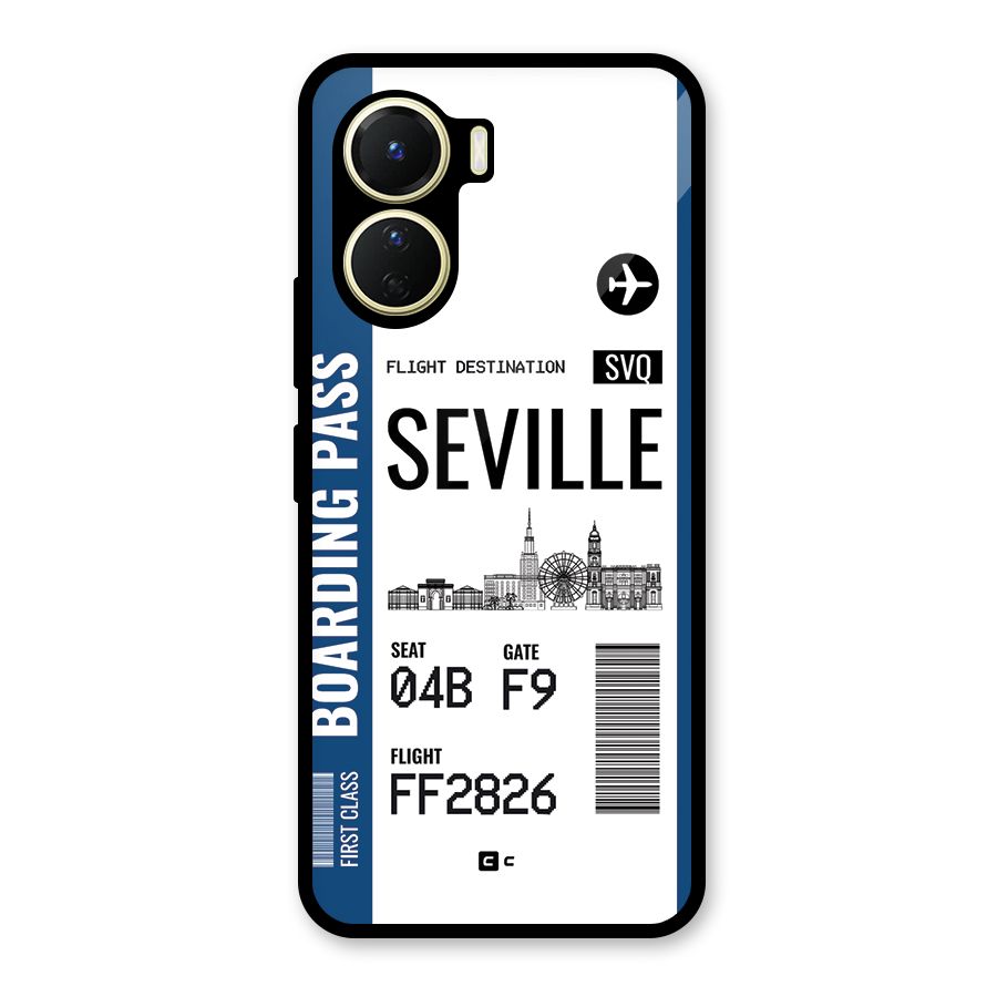 Seville Boarding Pass Glass Back Case for Vivo Y56