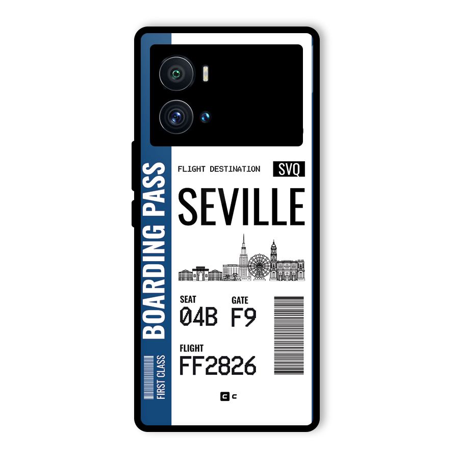 Seville Boarding Pass Glass Back Case for Vivo iQOO 9 Pro