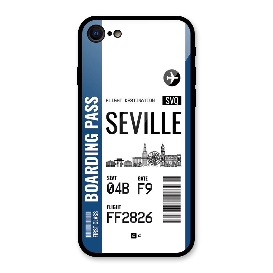 Seville Boarding Pass Glass Back Case for iPhone 7