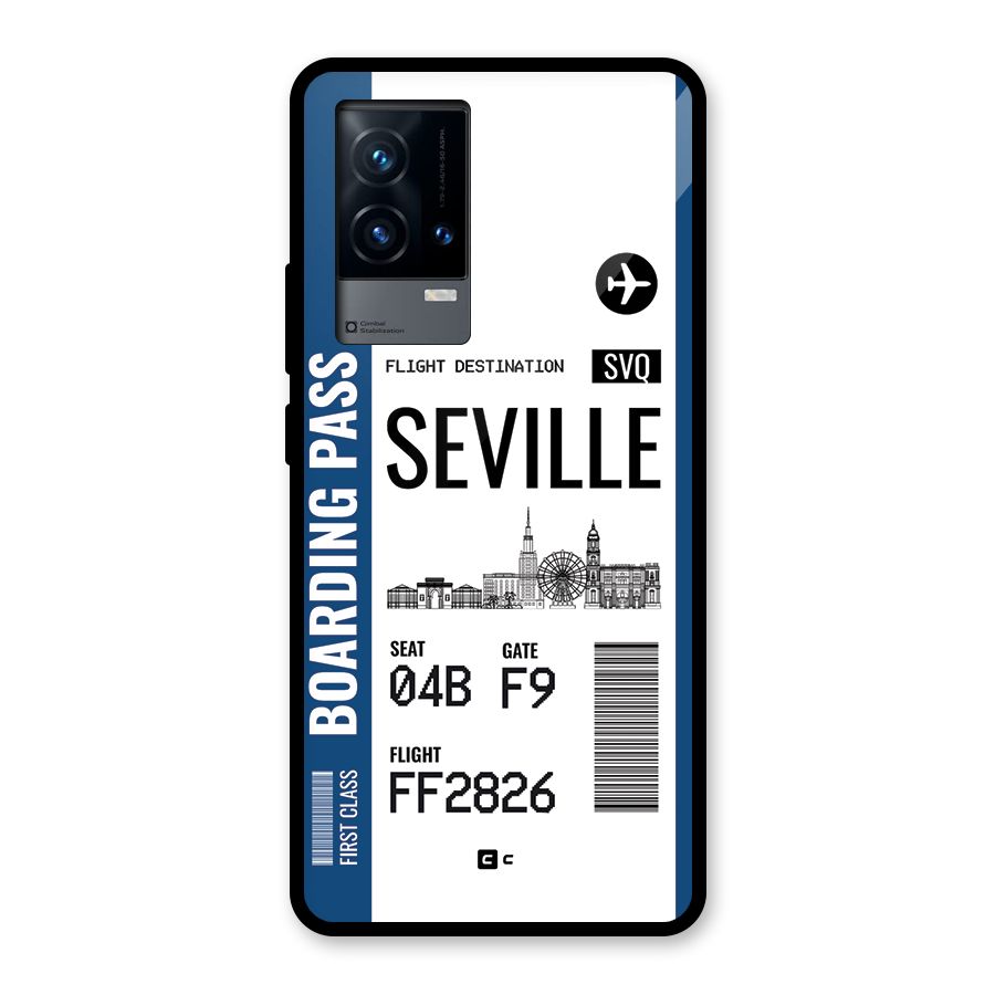 Seville Boarding Pass Glass Back Case for iQOO 9 5G