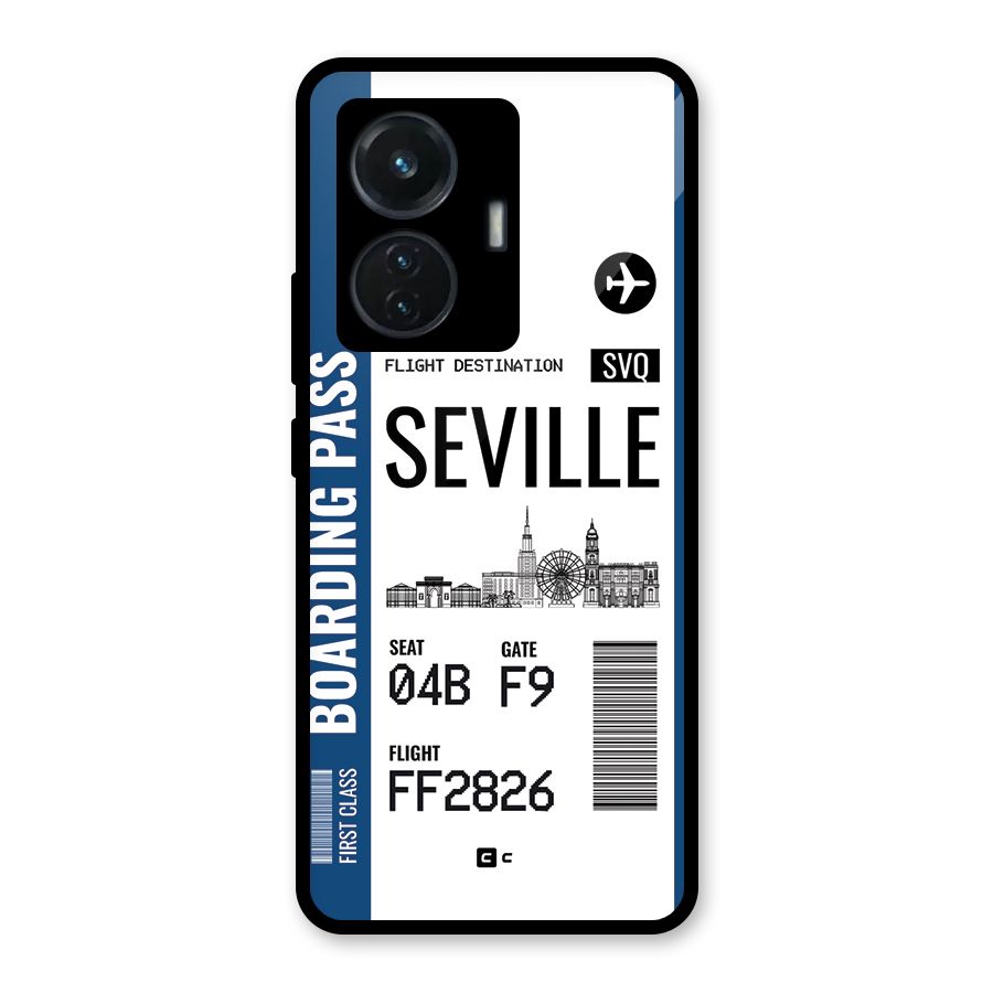 Seville Boarding Pass Glass Back Case for iQOO Z6 44W