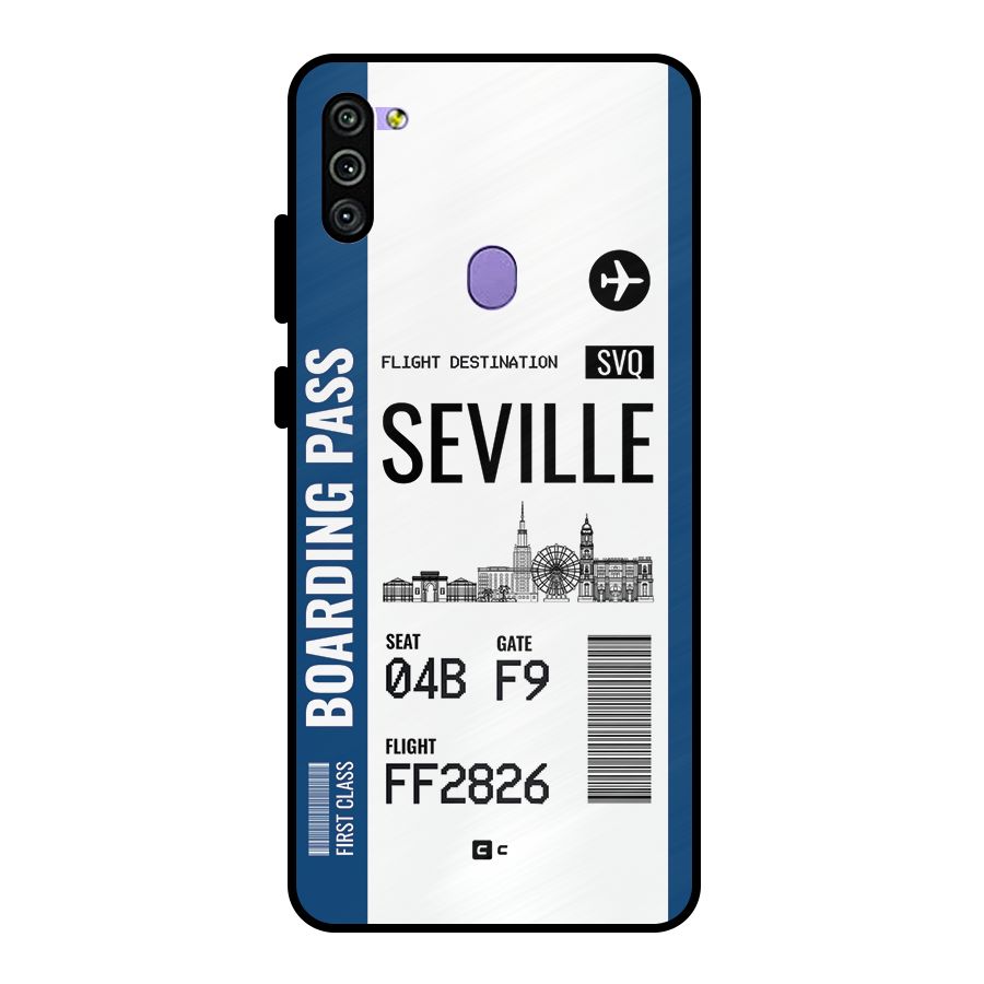 Seville Boarding Pass Metal Back Case for Galaxy M11