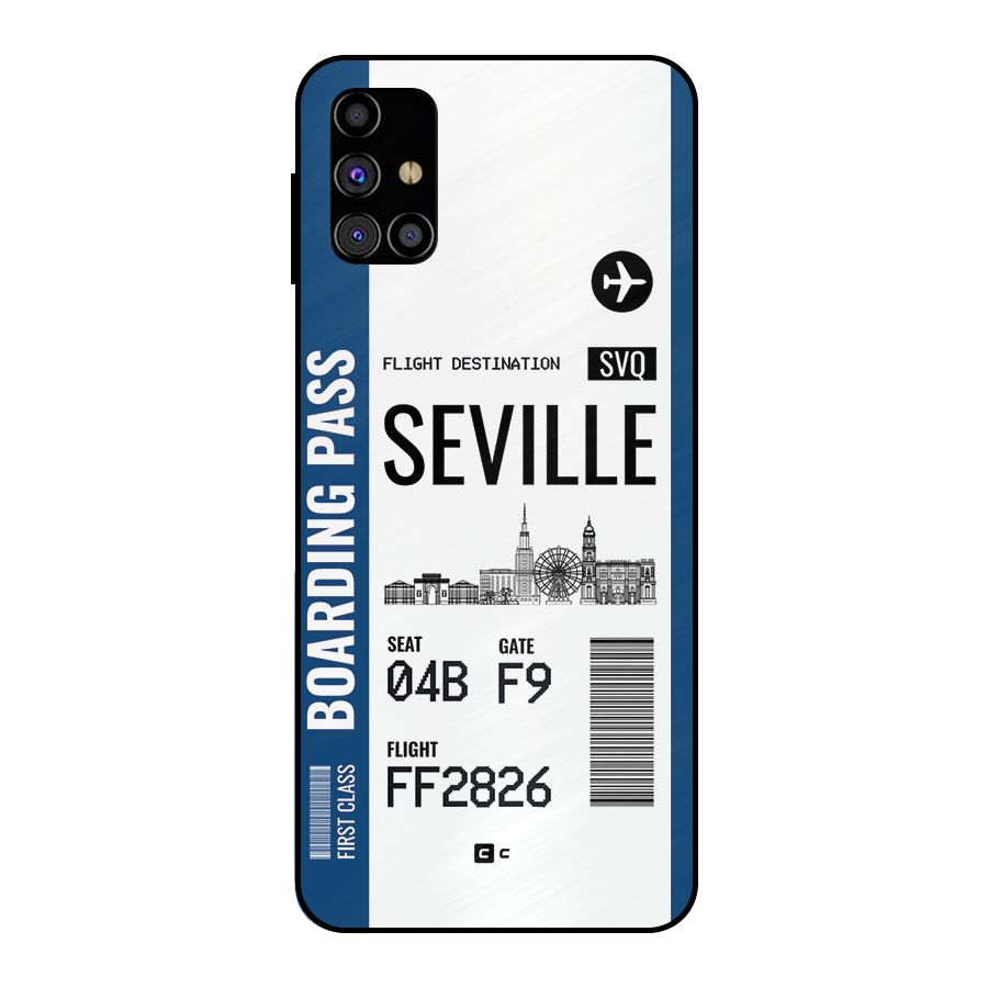 Seville Boarding Pass Metal Back Case for Galaxy M31s