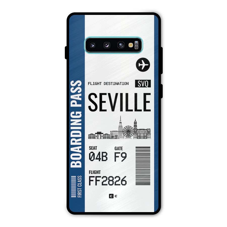 Seville Boarding Pass Metal Back Case for Galaxy S10 Plus