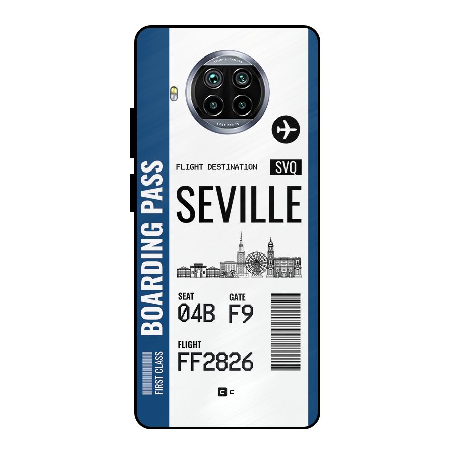 Seville Boarding Pass Metal Back Case for Mi 10i