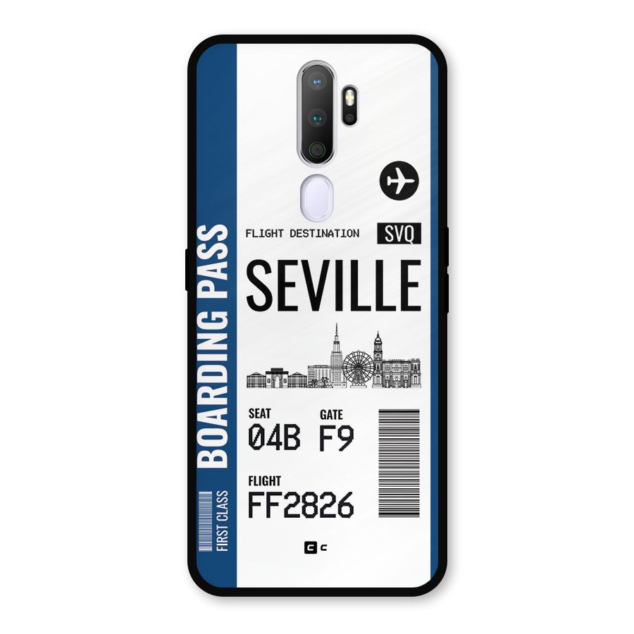 Seville Boarding Pass Metal Back Case for Oppo A9 (2020)