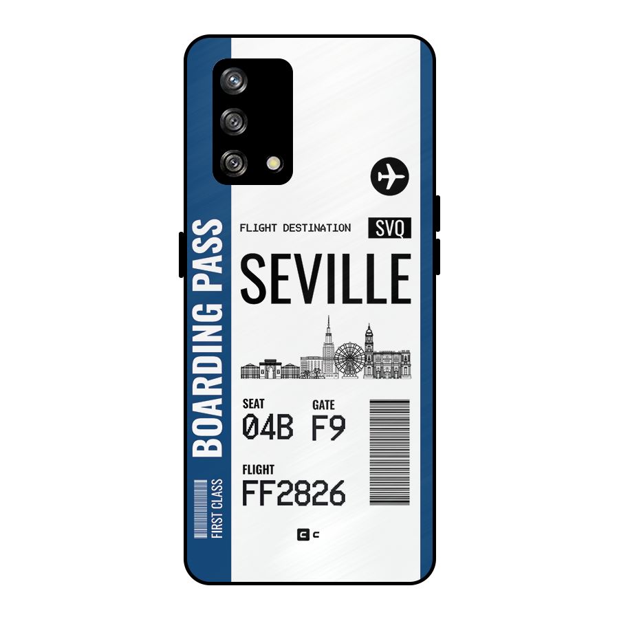 Seville Boarding Pass Metal Back Case for Oppo F19s