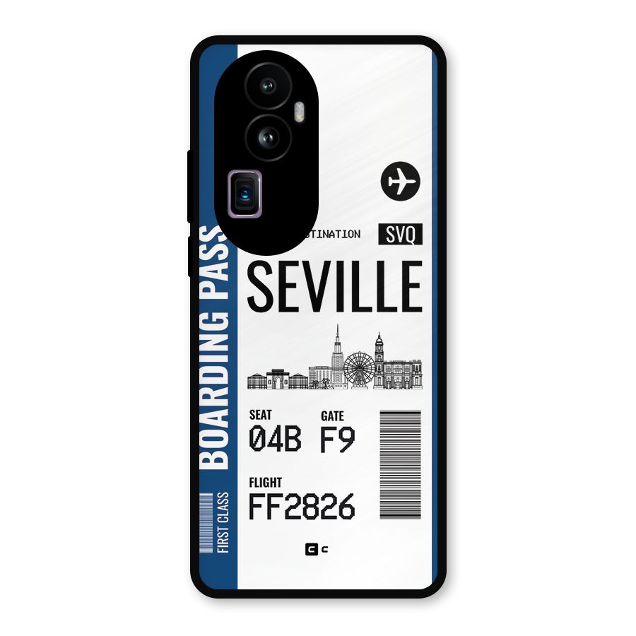 Seville Boarding Pass Metal Back Case for Oppo Reno10 Pro Plus
