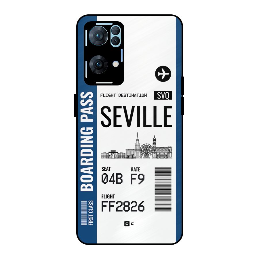 Seville Boarding Pass Metal Back Case for Oppo Reno7 Pro 5G