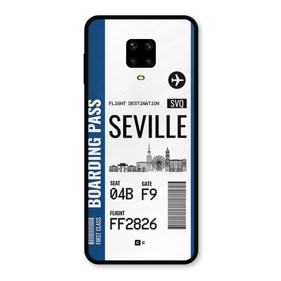 Seville Boarding Pass Metal Back Case for Poco M2
