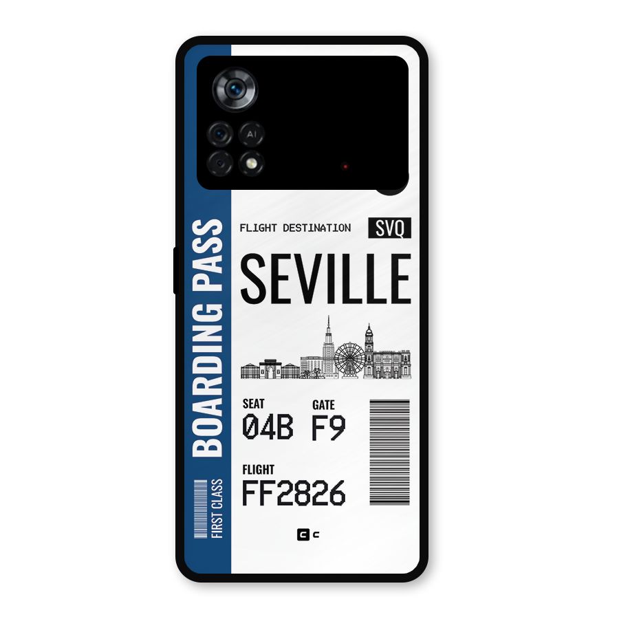Seville Boarding Pass Metal Back Case for Poco X4 Pro 5G