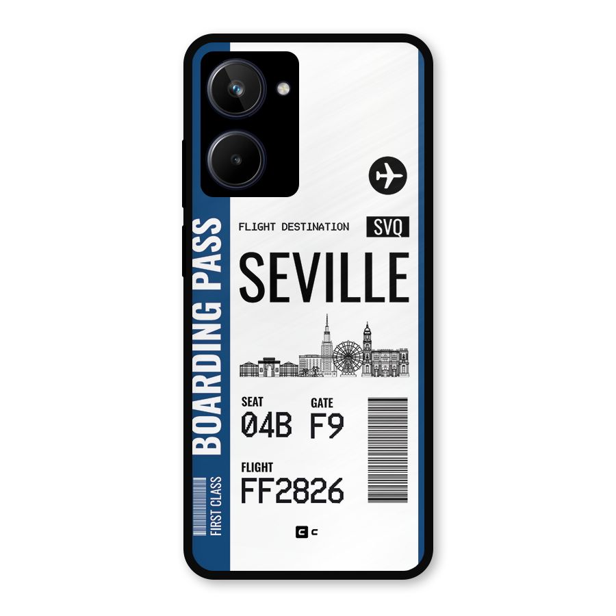 Seville Boarding Pass Metal Back Case for Realme 10