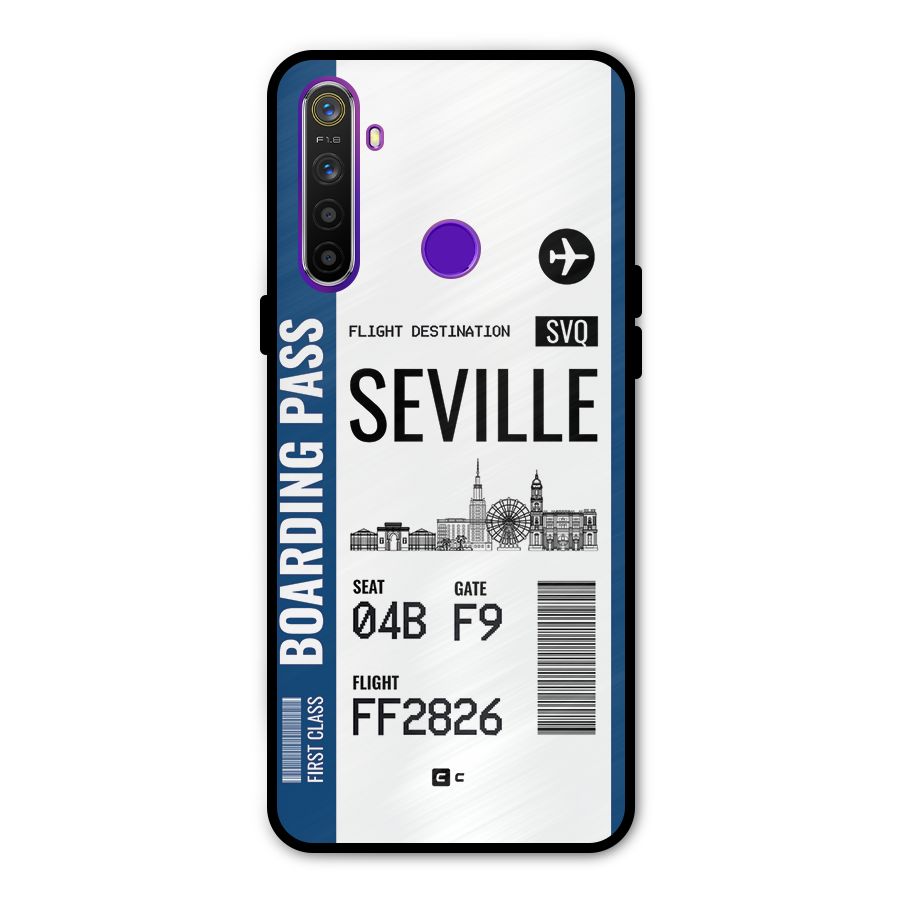 Seville Boarding Pass Metal Back Case for Realme 5i