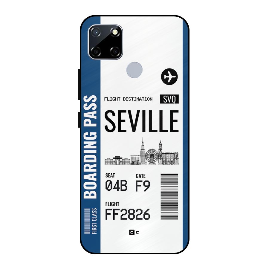 Seville Boarding Pass Metal Back Case for Realme Narzo 30A