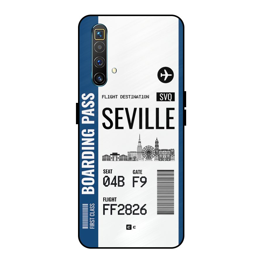 Seville Boarding Pass Metal Back Case for Realme X3 SuperZoom