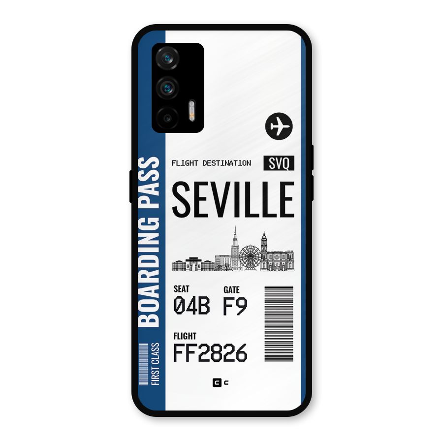 Seville Boarding Pass Metal Back Case for Realme X7 Max