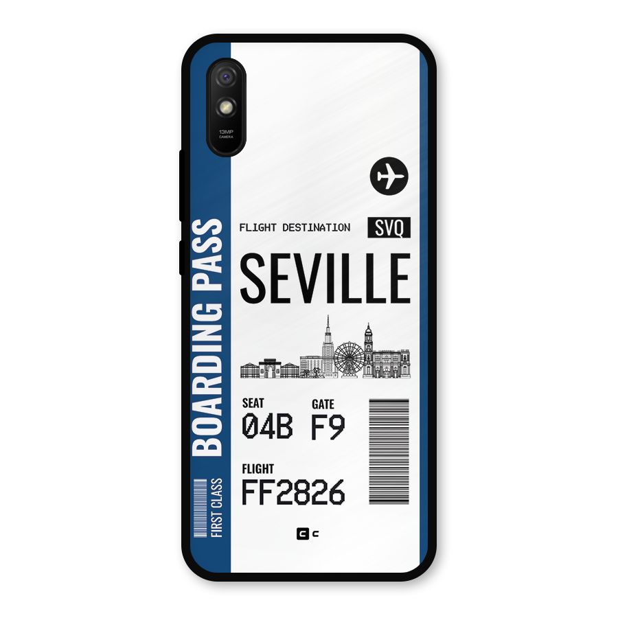 Seville Boarding Pass Metal Back Case for Redmi 9i