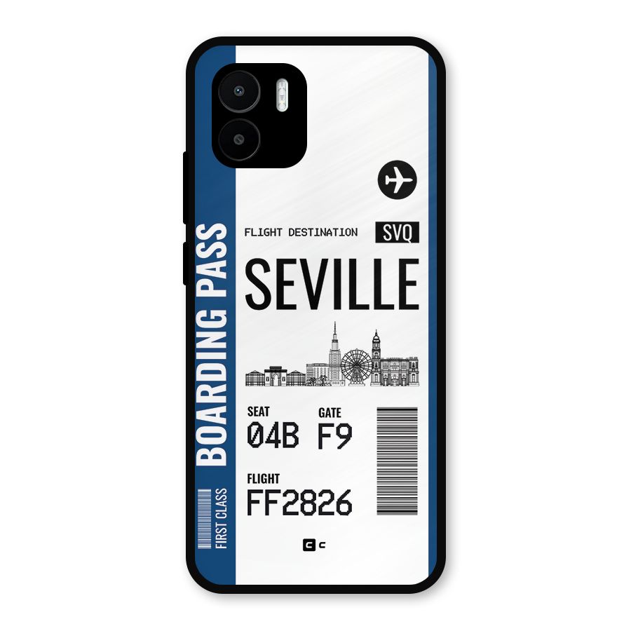 Seville Boarding Pass Metal Back Case for Redmi A2
