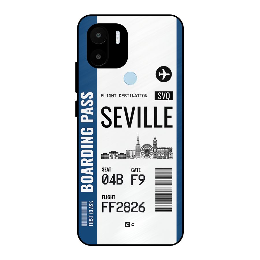 Seville Boarding Pass Metal Back Case for Redmi A2 Plus