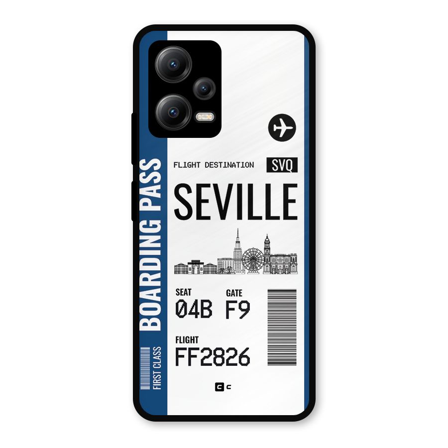 Seville Boarding Pass Metal Back Case for Redmi Note 12 5G