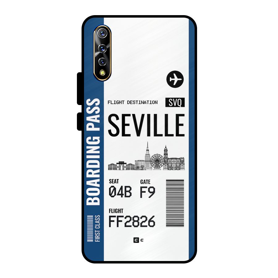 Seville Boarding Pass Metal Back Case for Vivo S1